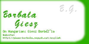 borbala giesz business card